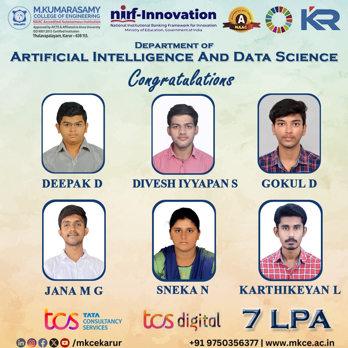 AI&DS TCS Digital Offer